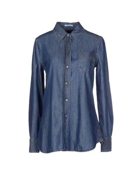 prada shirt jeans|prada denim shirt dress.